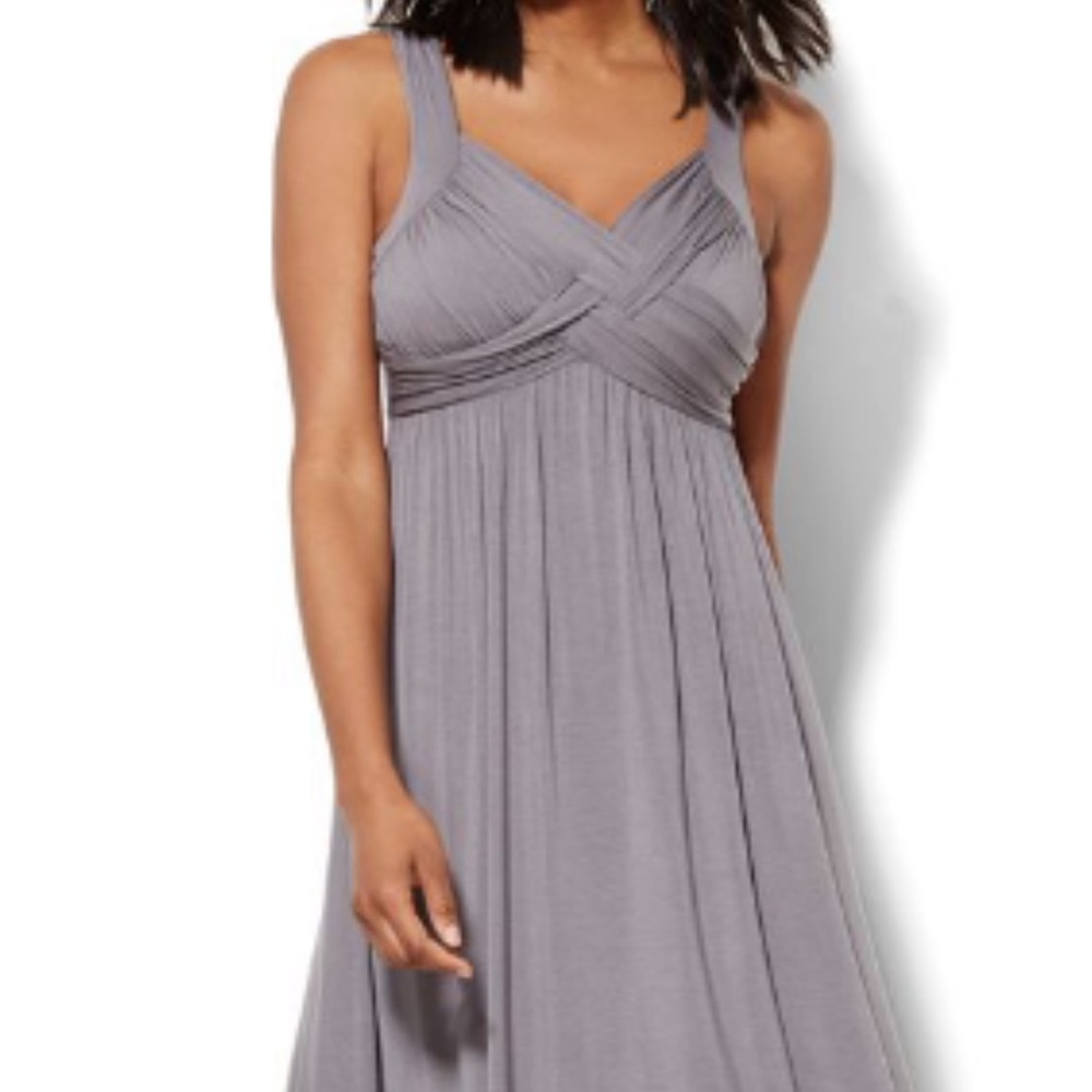 White crossover maxi dress. NWT